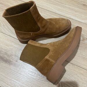 VINCE Suede Tan Chelsea Boots